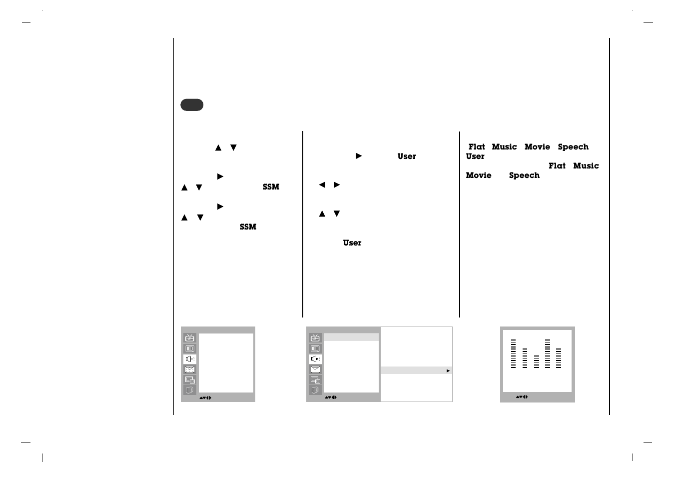 Sound menu | NEC NLT-32HD1 User Manual | Page 26 / 52