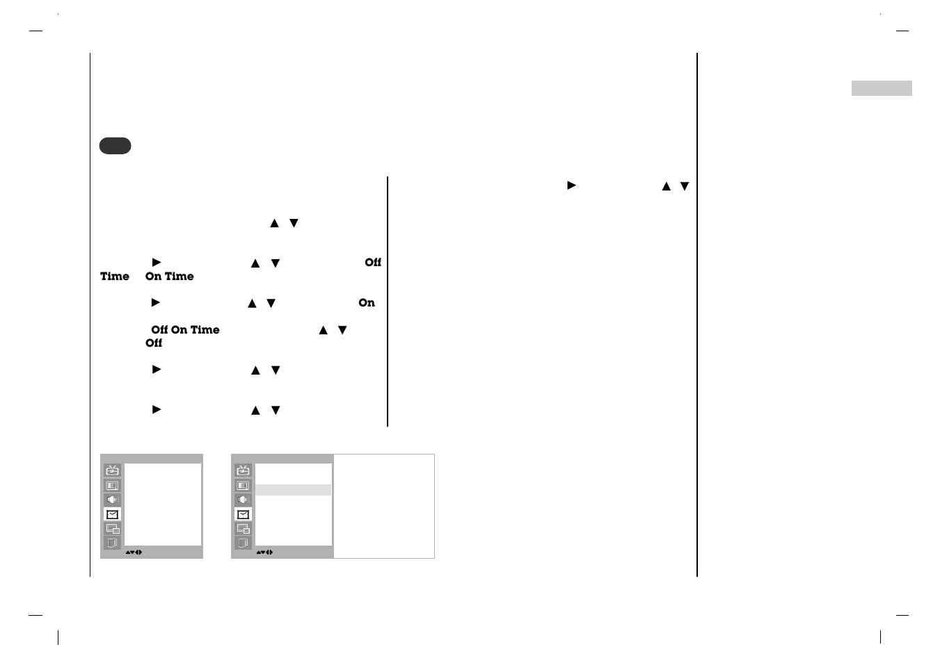 Time menu | NEC NLT-32HD1 User Manual | Page 31 / 52