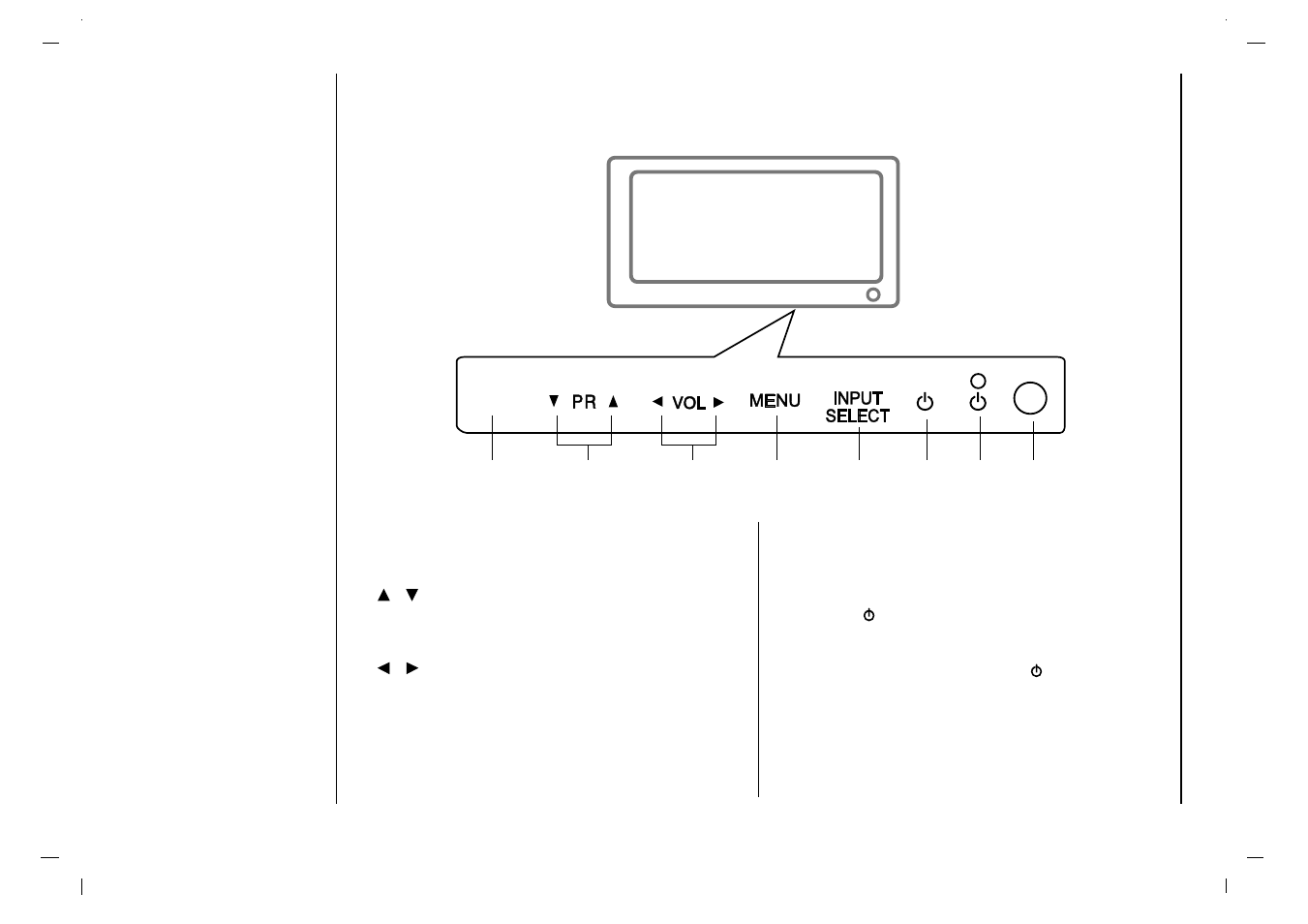 Location and function of controls, Front panel | NEC NLT-32HD1 User Manual | Page 6 / 52
