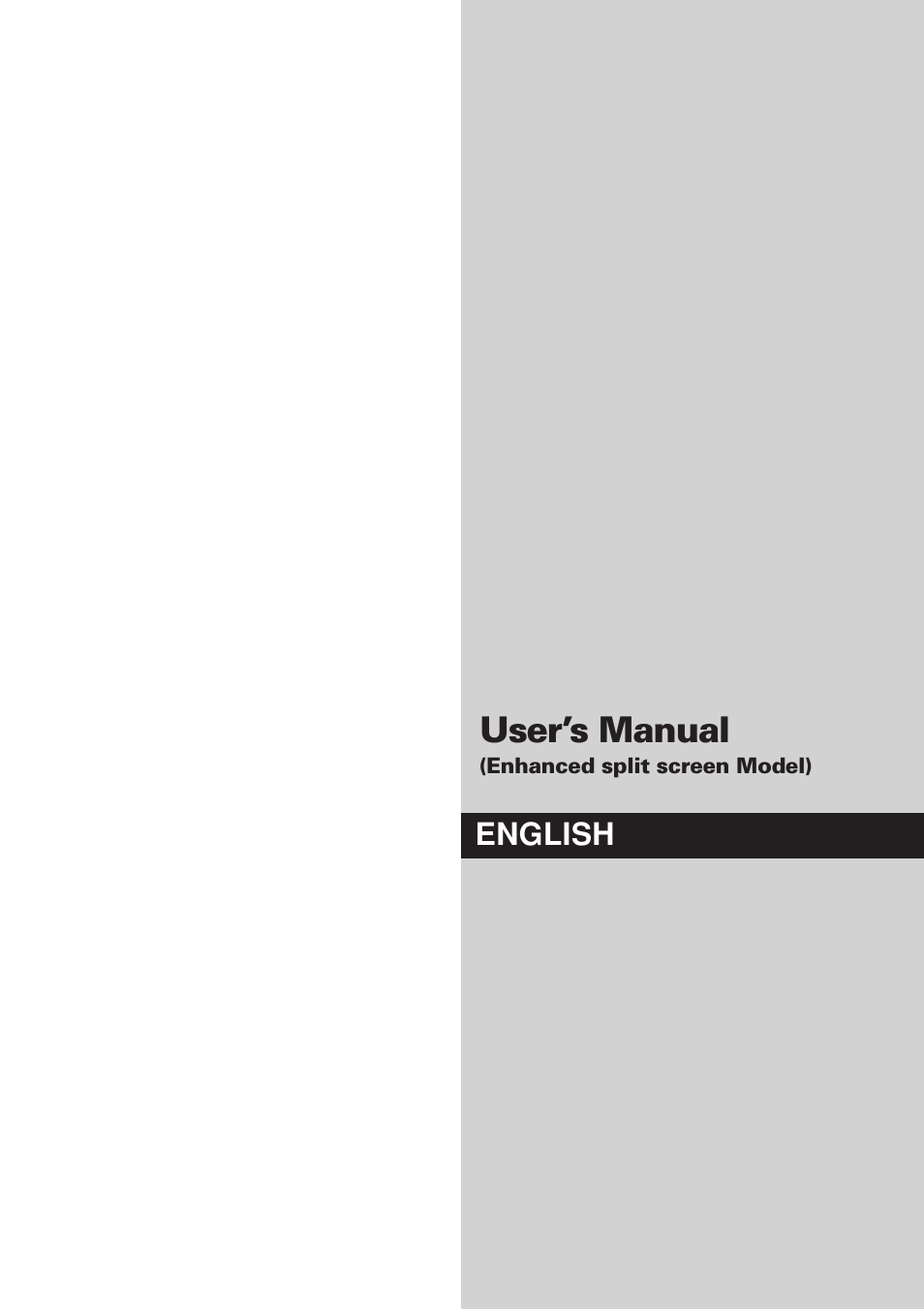 User’s manual | NEC PX-60XM5A User Manual | Page 2 / 203