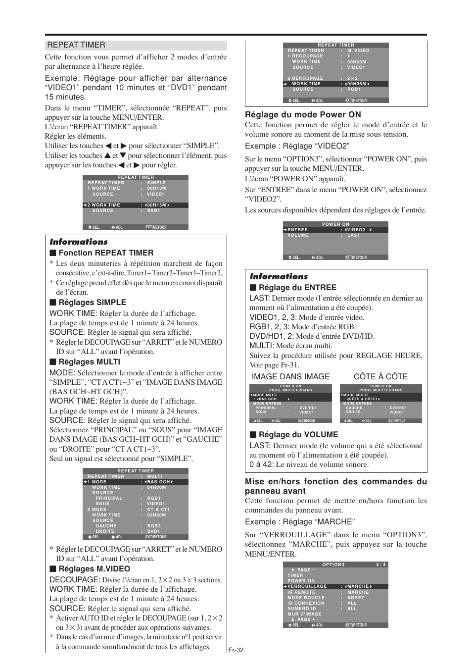 Pour régler | NEC PX-60XM5A User Manual | Page 82 / 203