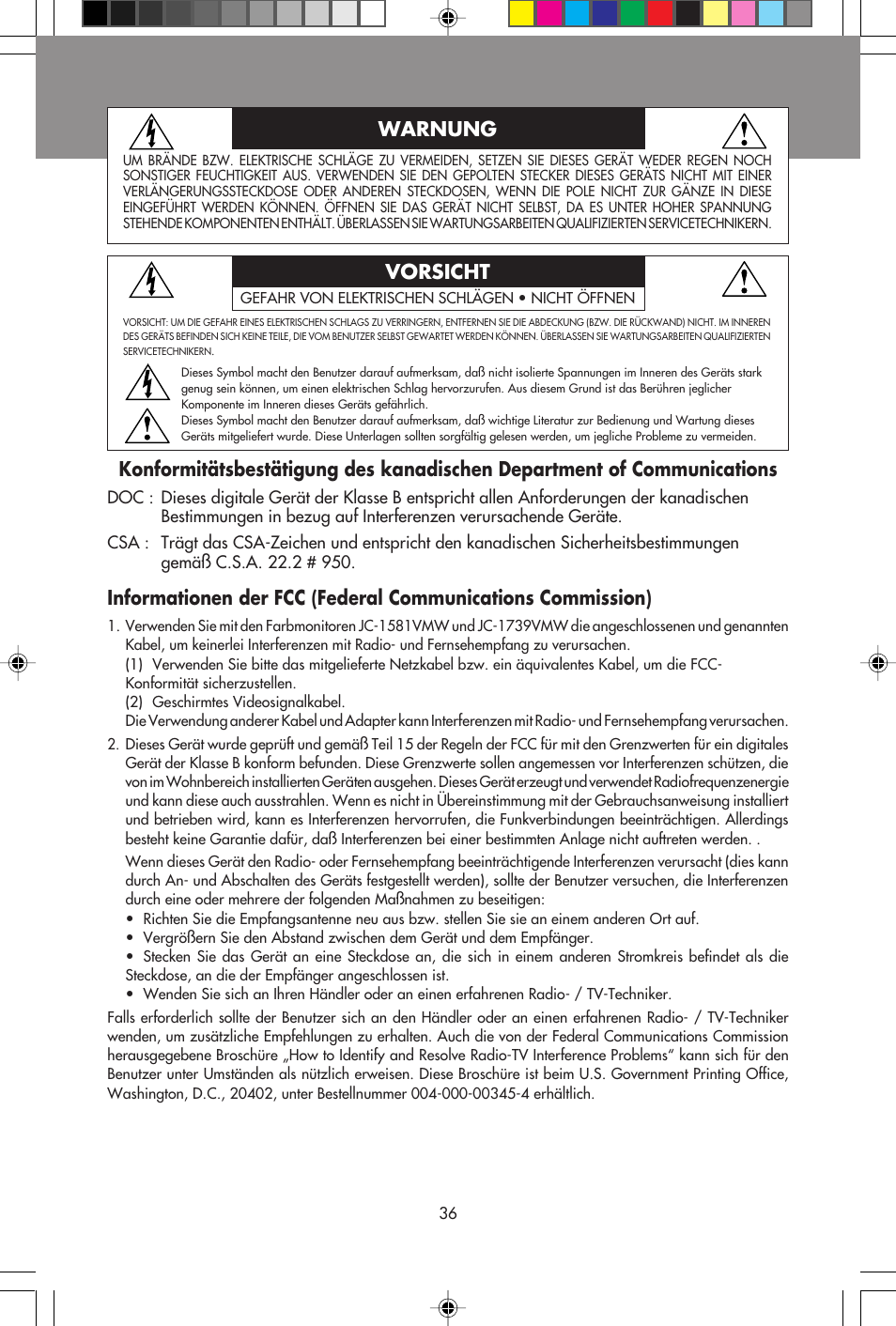 Warnung vorsicht | NEC A700+TM User Manual | Page 38 / 56