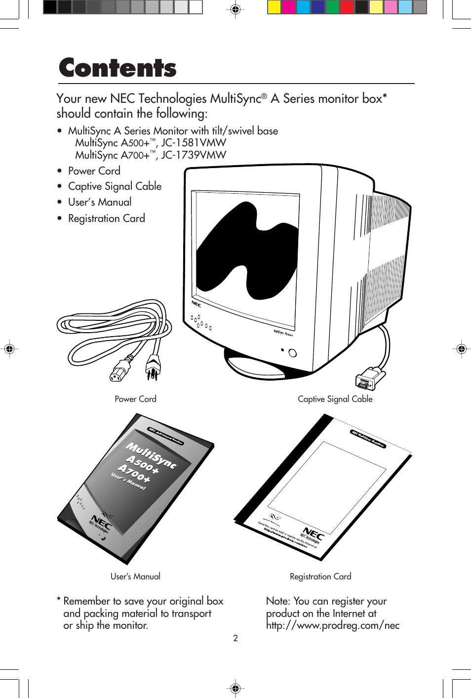 NEC A700+TM User Manual | Page 4 / 56