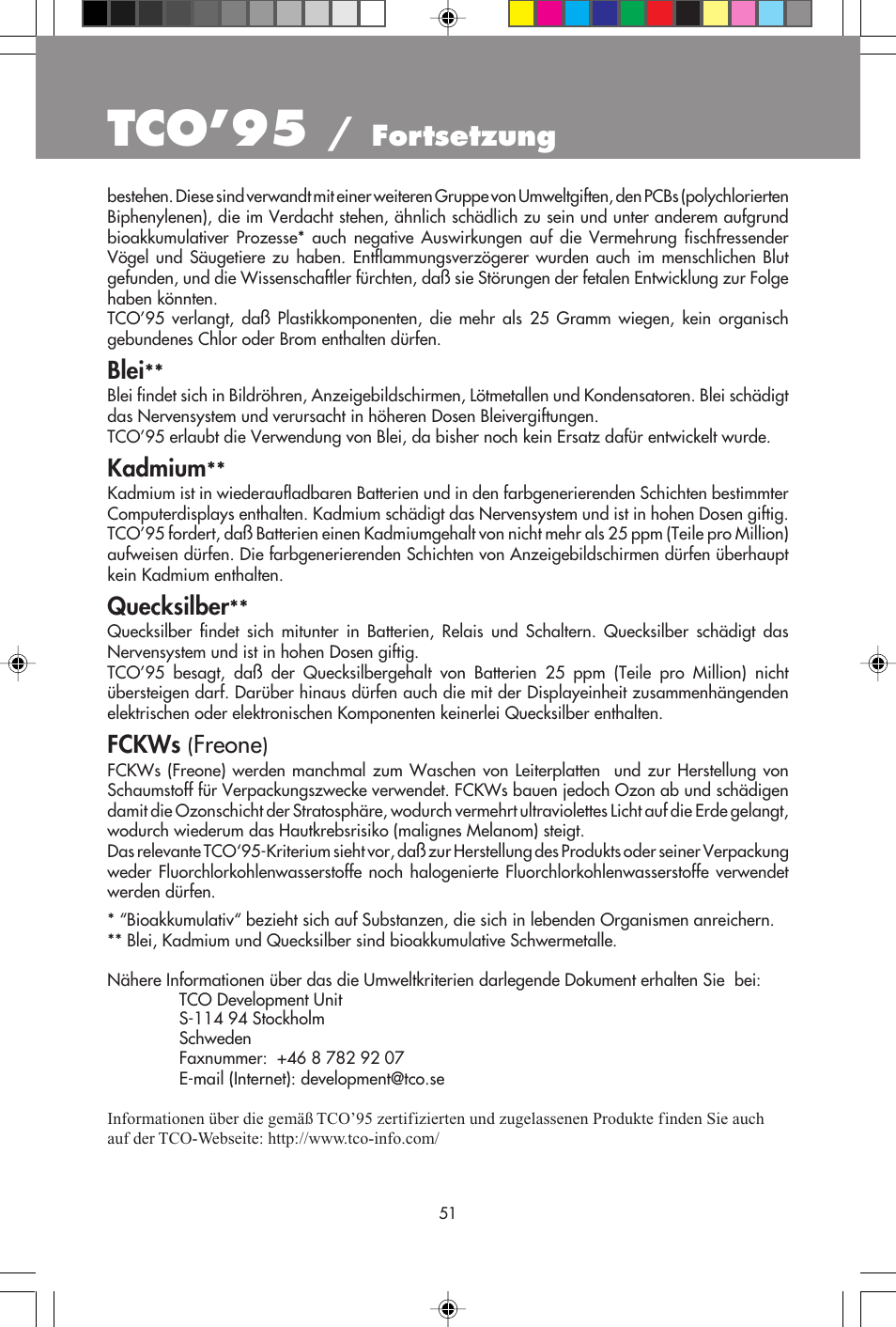 Tco’95, Fortsetzung | NEC A700+TM User Manual | Page 53 / 56