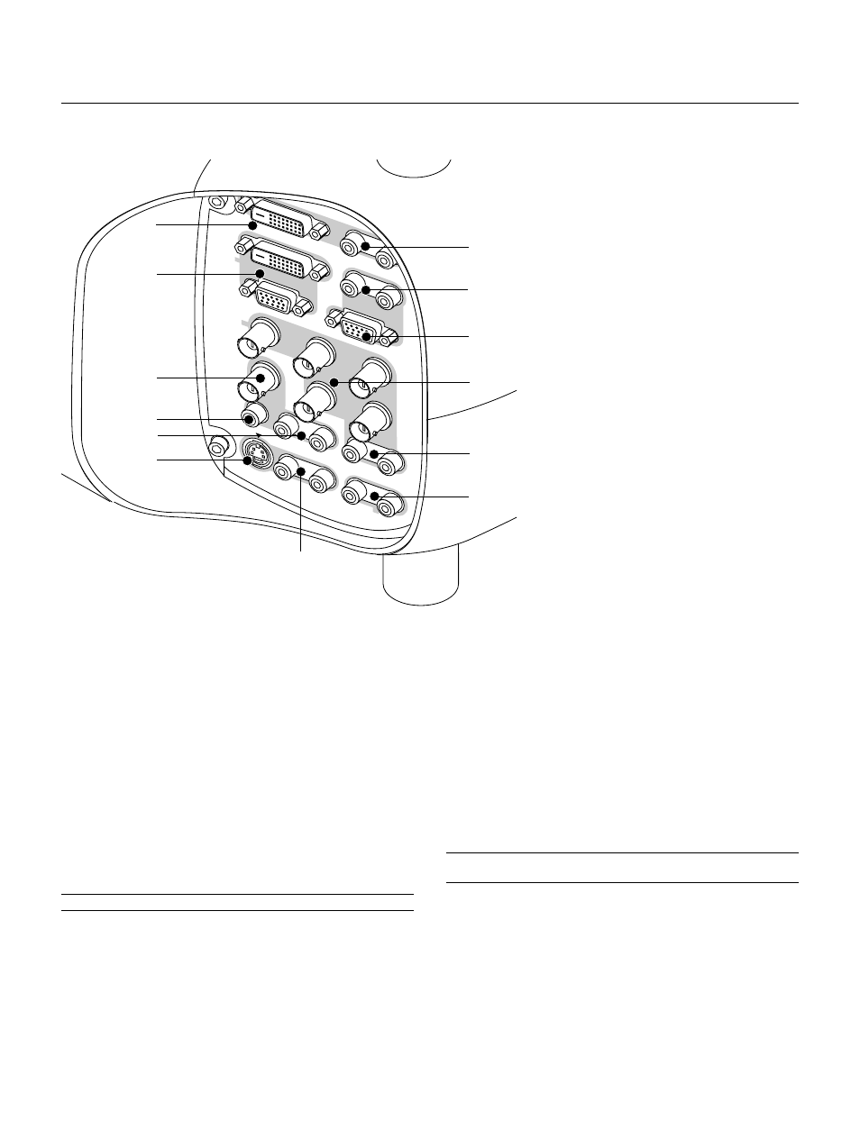 Front terminal panel (right), E – 6 | NEC GT2150 User Manual | Page 16 / 74