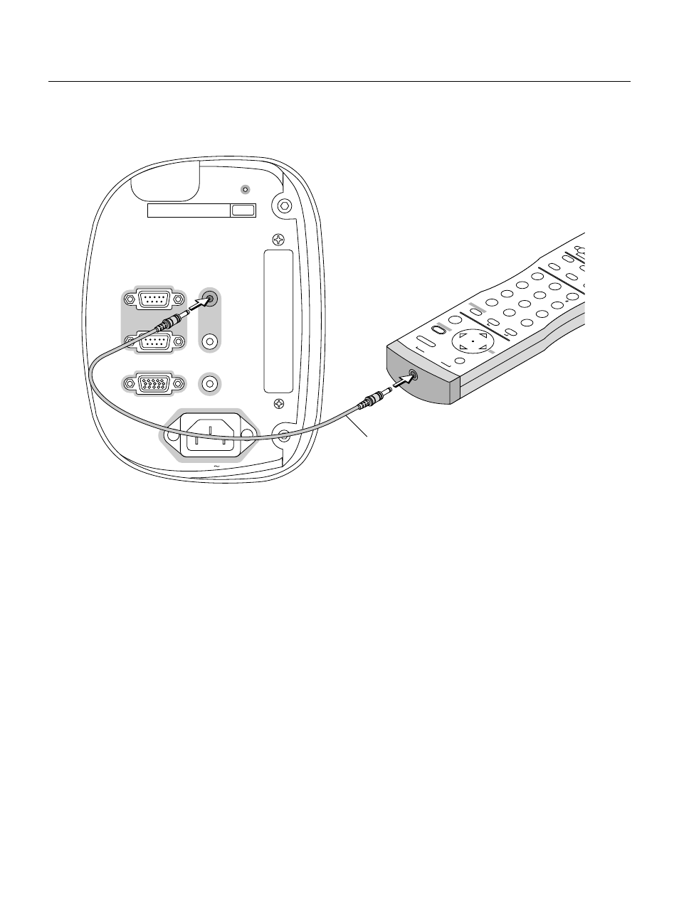 E – 11 using the remote control in wired operation, Remote cable (supplied) | NEC GT2150 User Manual | Page 21 / 74