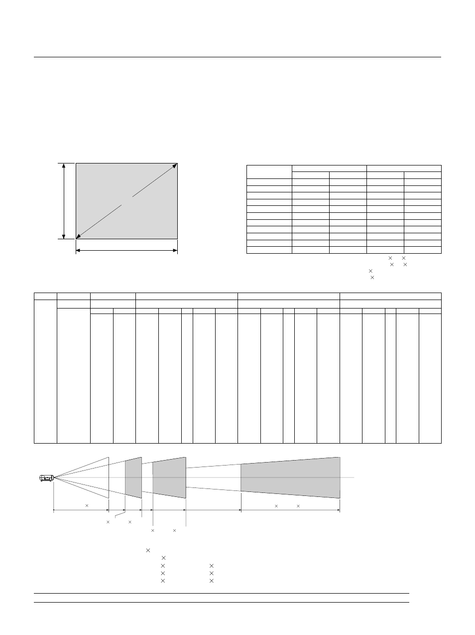 Installation, Setting up your gt2150 projector, E – 12 | Screen size and projection distance | NEC GT2150 User Manual | Page 22 / 74