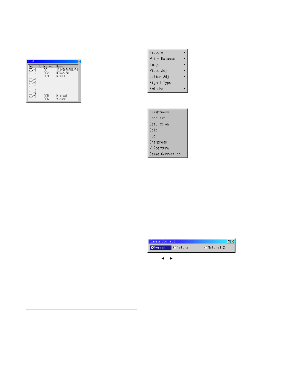 Adjust (source), E – 42, Picture | NEC GT2150 User Manual | Page 52 / 74