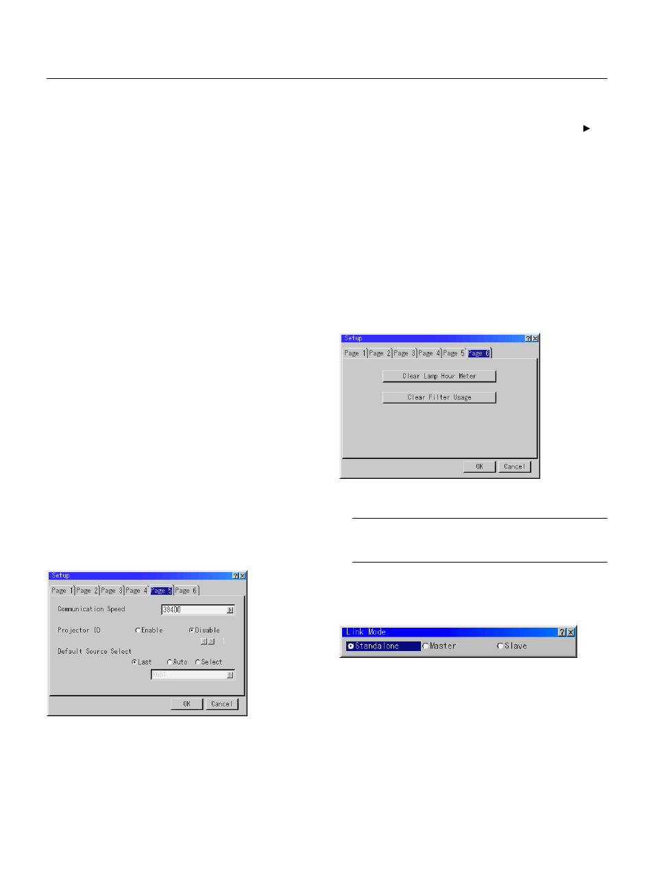 E – 50, Link mode | NEC GT2150 User Manual | Page 60 / 74