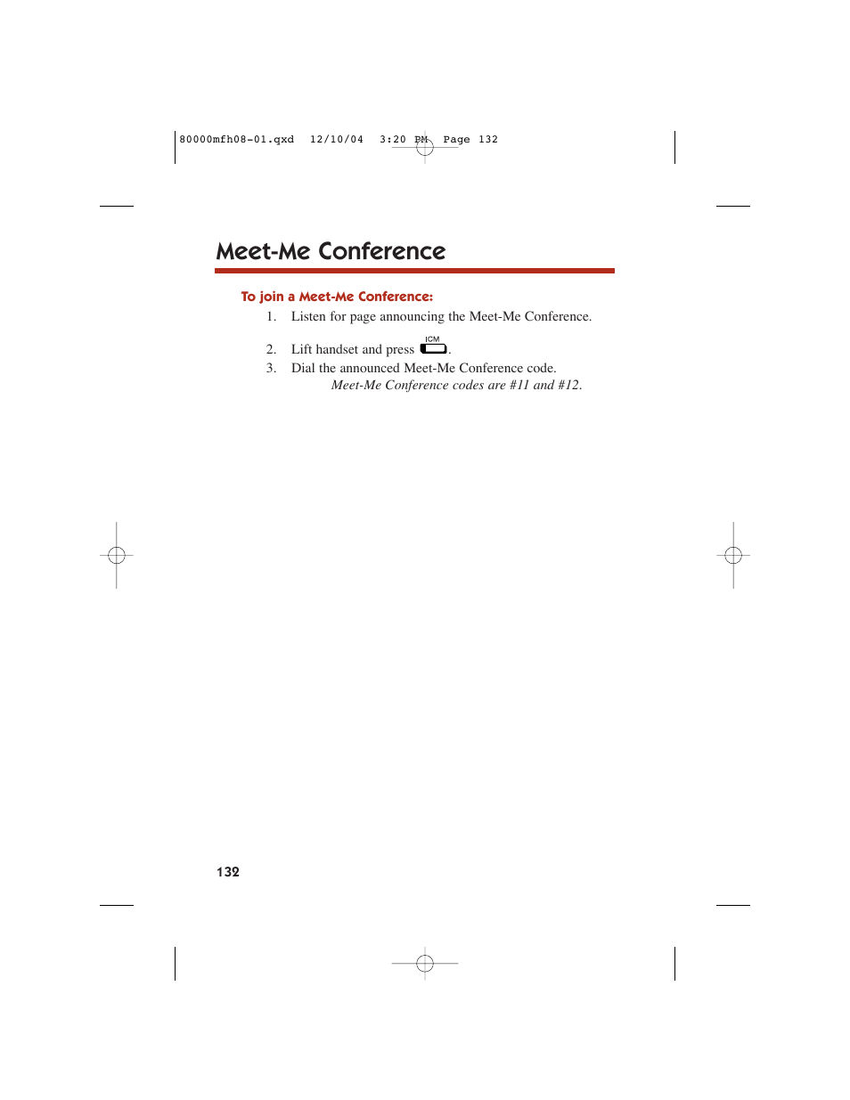 Meet-me conference | NEC DS1000 User Manual | Page 140 / 216