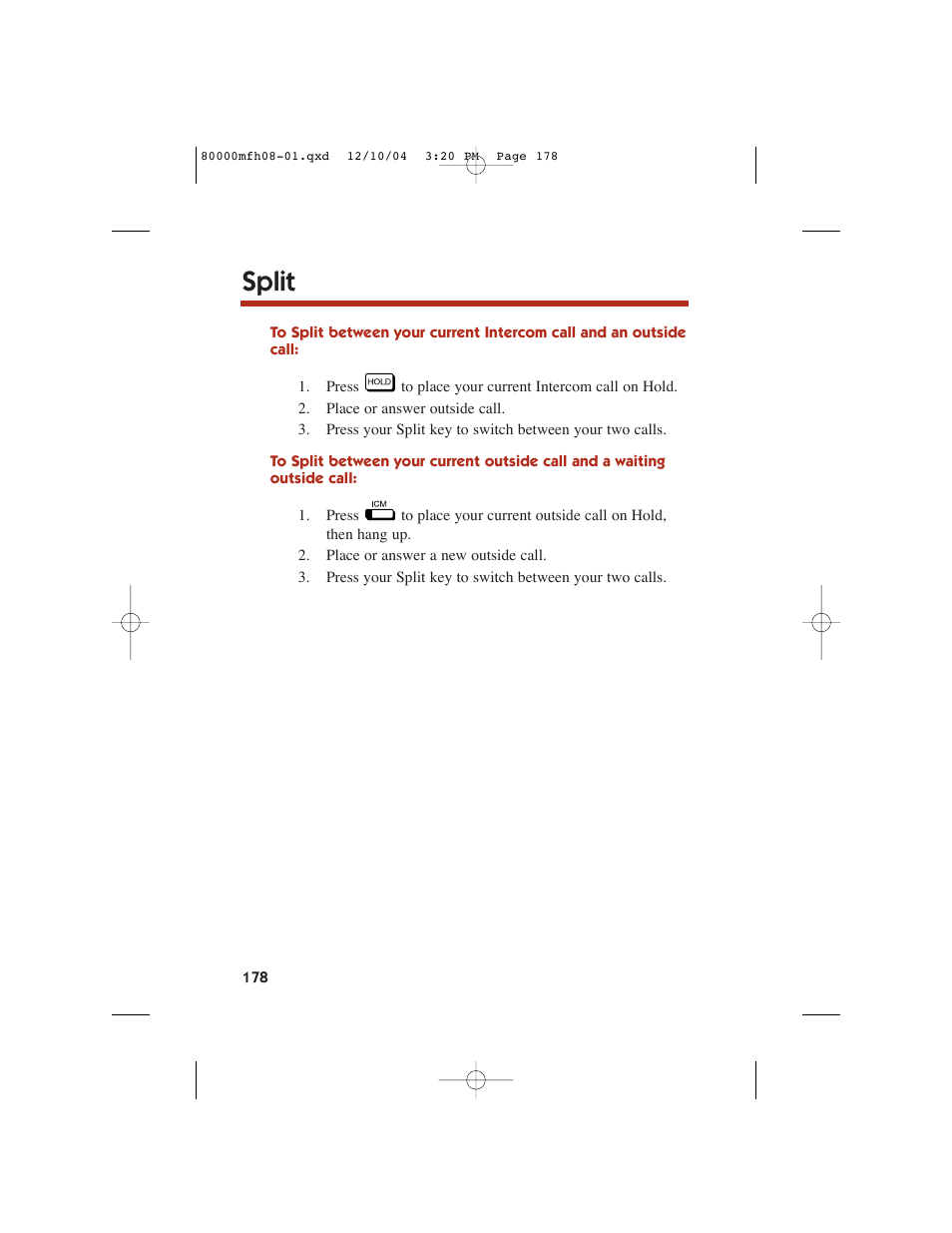 Split | NEC DS1000 User Manual | Page 186 / 216