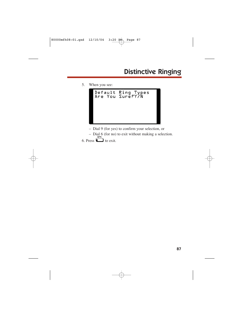 Distinctive ringing | NEC DS1000 User Manual | Page 95 / 216