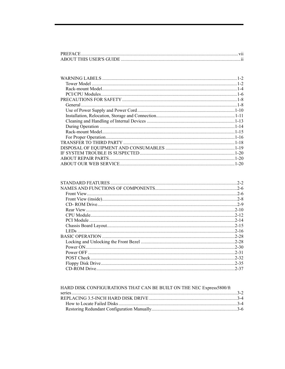NEC Express 5800/320Lb User Manual | Page 11 / 302