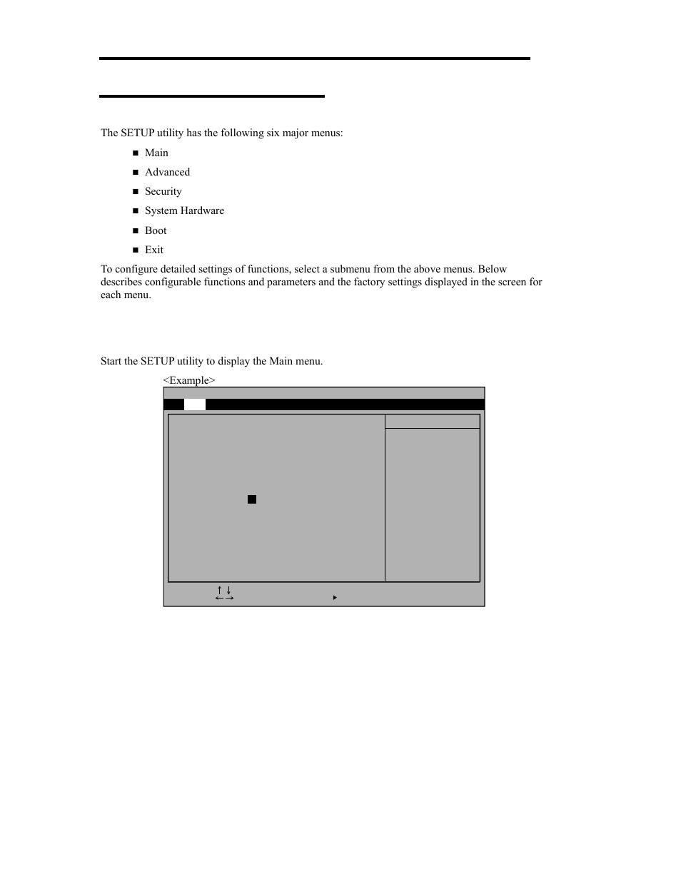 Menu and parameter descriptions, Main | NEC Express 5800/320Lb User Manual | Page 92 / 302