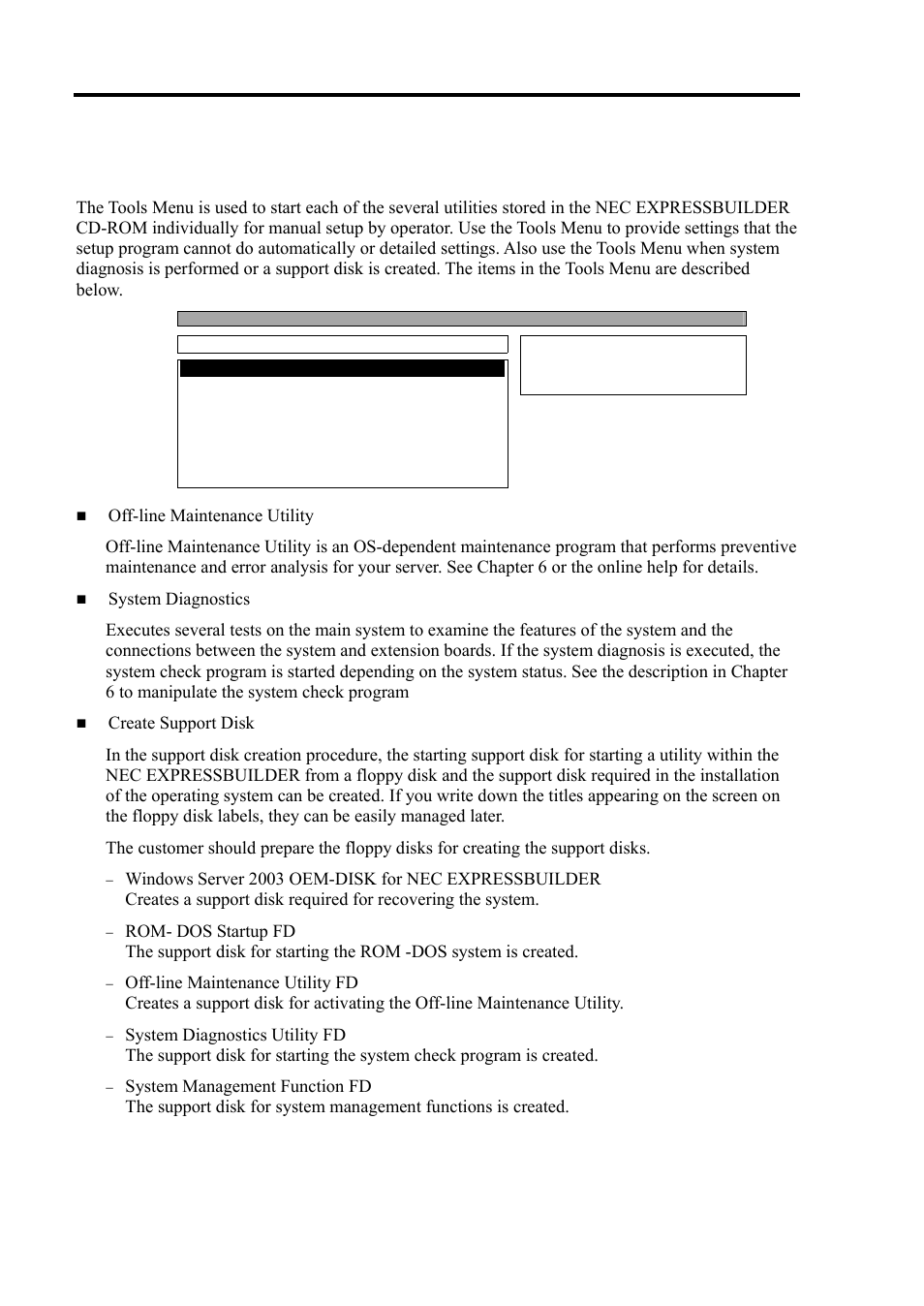 Tools, 6 installing and using utilities | NEC Express 5800/320Lc User Manual | Page 169 / 357