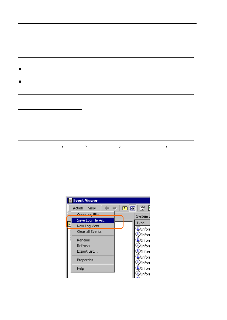 Collection of trouble logs, Collection of event logs | NEC Express 5800/320Lc User Manual | Page 299 / 357