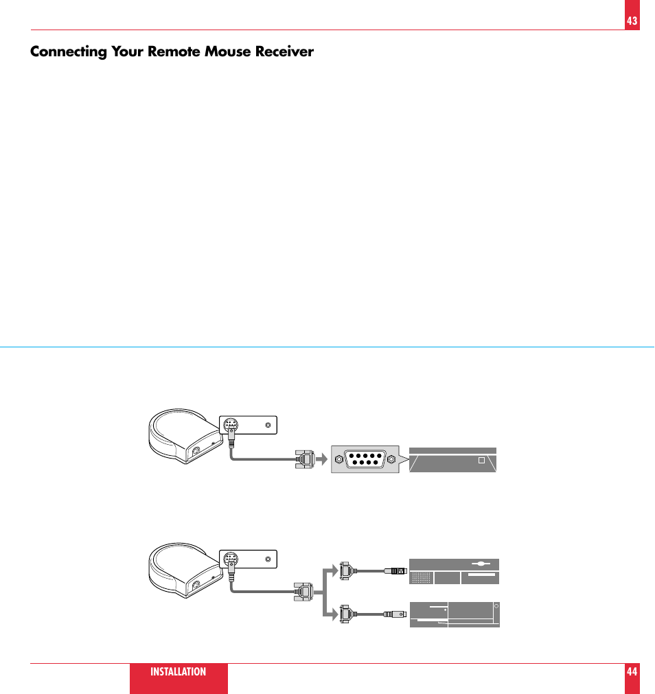 Connecting your remote mouse receiver | NEC MT 820 User Manual | Page 23 / 44