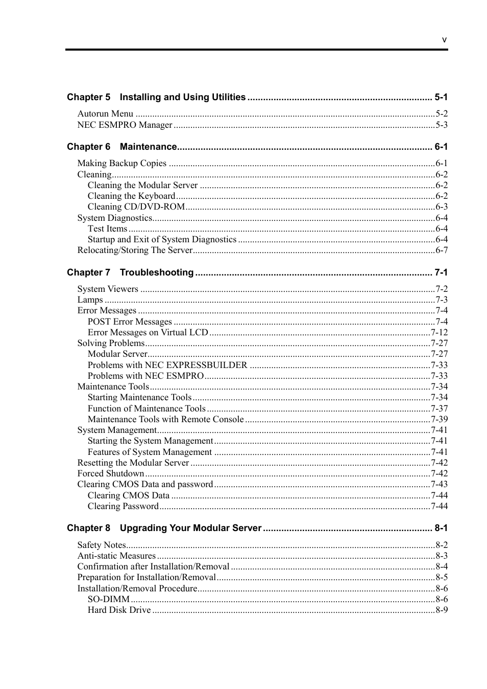 NEC EXPRESS5800/100 SERIES N8100-1635F User Manual | Page 11 / 152