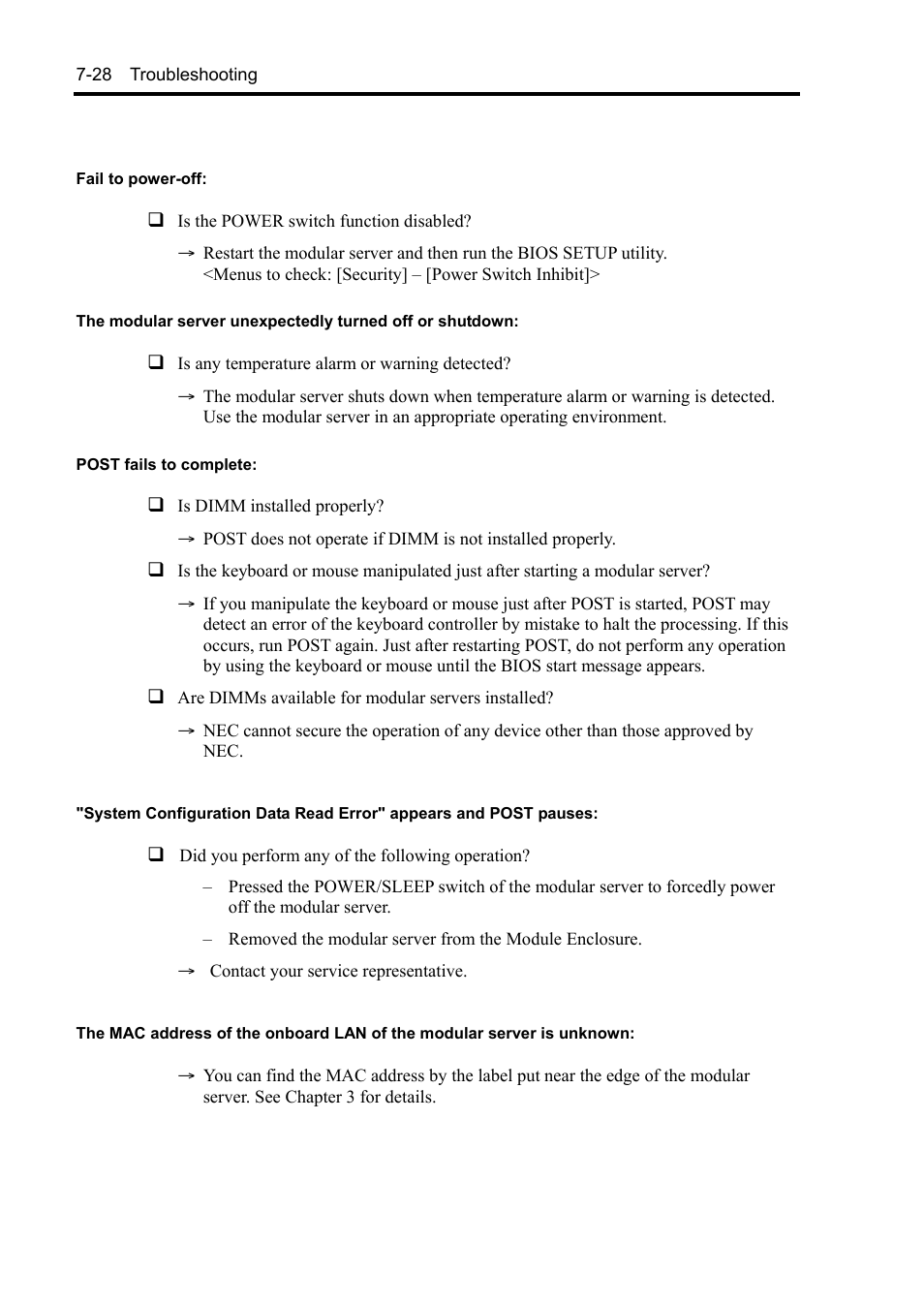 NEC EXPRESS5800/100 SERIES N8100-1635F User Manual | Page 118 / 152