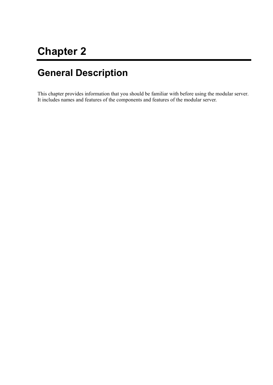 General description, Chapter 2 | NEC EXPRESS5800/100 SERIES N8100-1635F User Manual | Page 23 / 152