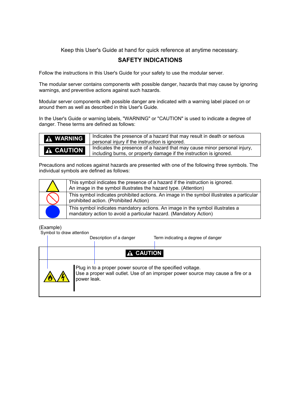 Safety indications | NEC EXPRESS5800/100 SERIES N8100-1635F User Manual | Page 3 / 152