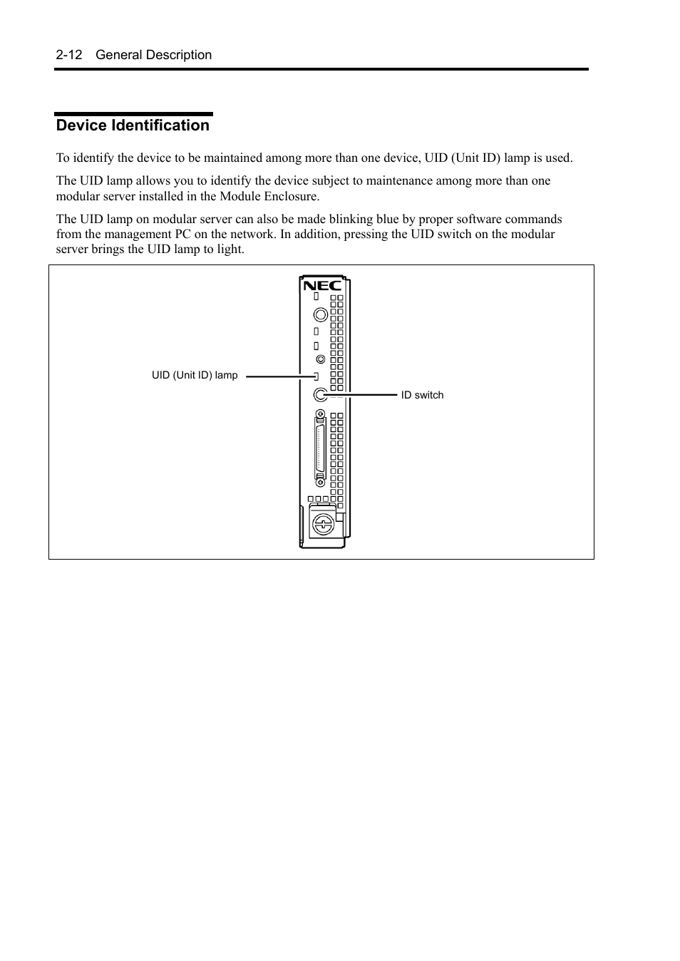 Device identification | NEC EXPRESS5800/100 SERIES N8100-1635F User Manual | Page 34 / 152