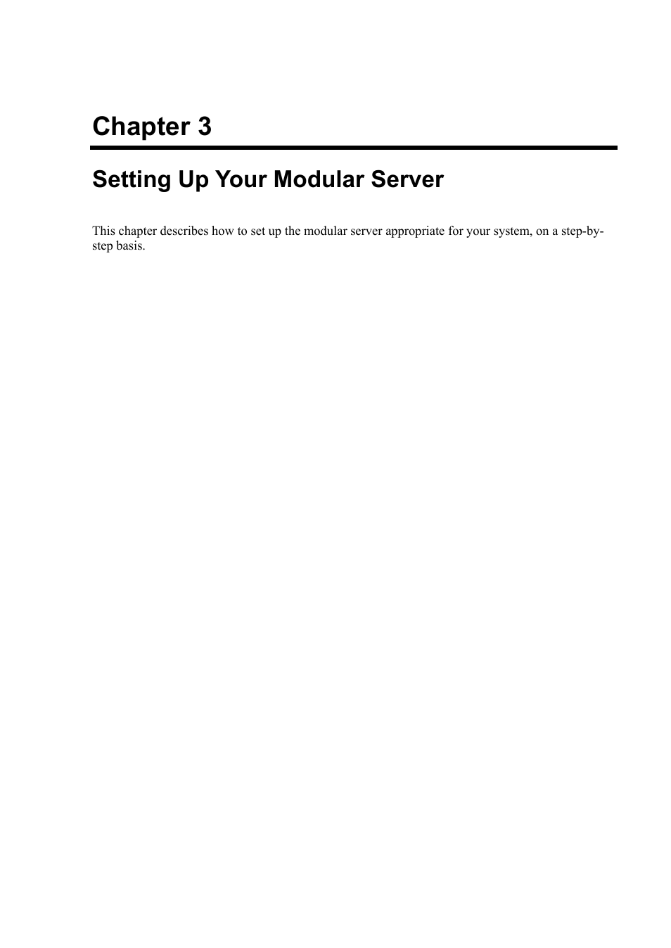 Setting up your modular server, Chapter 3 | NEC EXPRESS5800/100 SERIES N8100-1635F User Manual | Page 35 / 152
