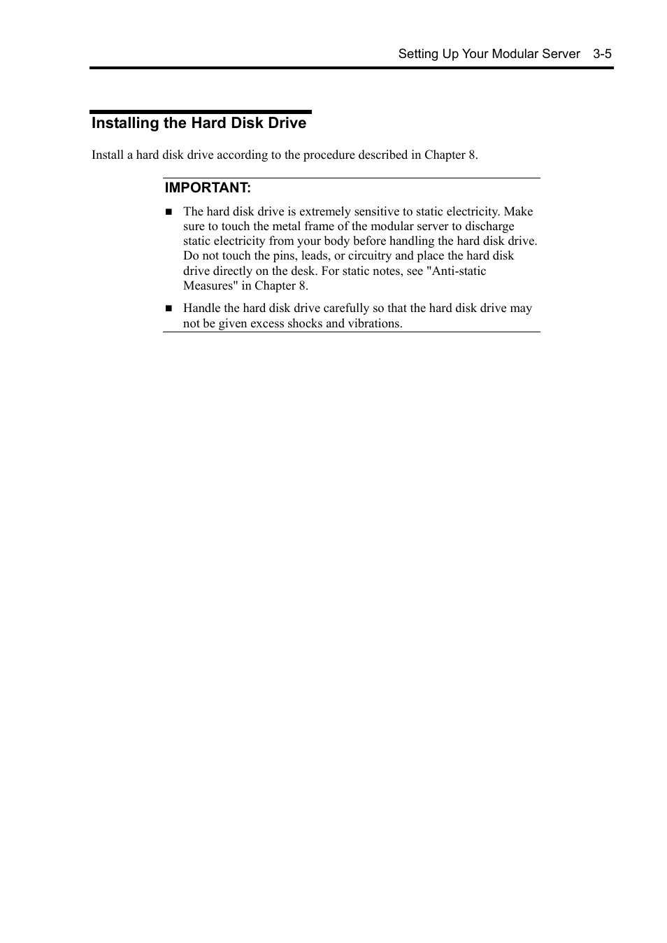 Installing the hard disk drive | NEC EXPRESS5800/100 SERIES N8100-1635F User Manual | Page 39 / 152