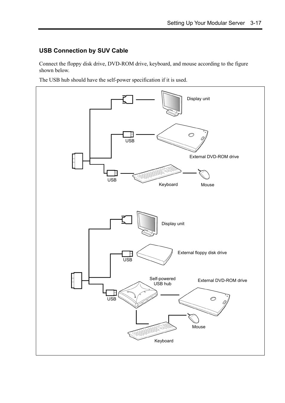 Usb connection by suv cable | NEC EXPRESS5800/100 SERIES N8100-1635F User Manual | Page 51 / 152