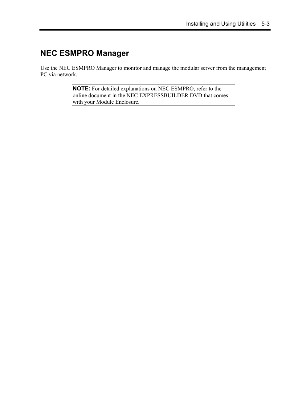 Nec esmpro manager | NEC EXPRESS5800/100 SERIES N8100-1635F User Manual | Page 81 / 152