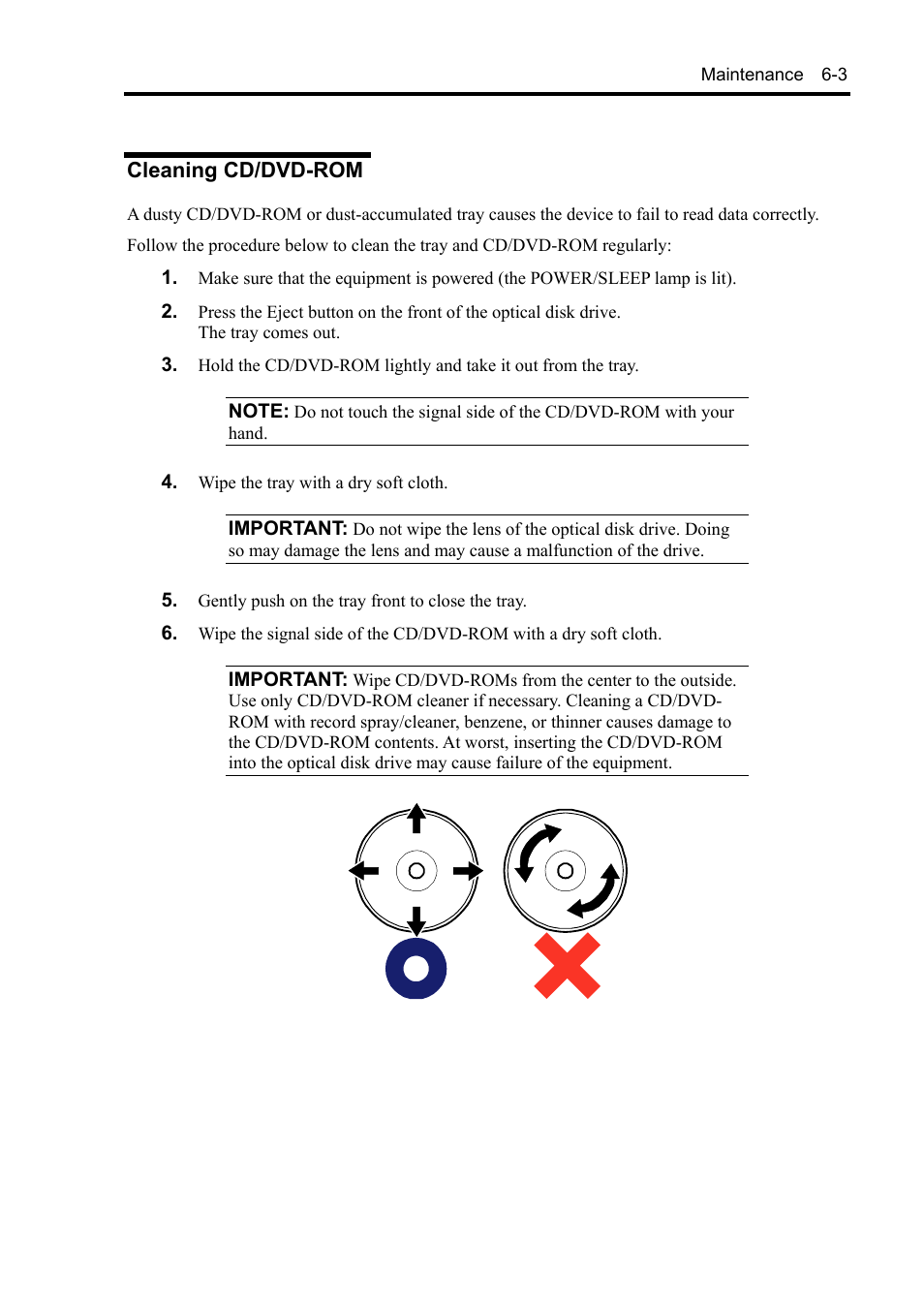 Cleaning cd/dvd-rom | NEC EXPRESS5800/100 SERIES N8100-1635F User Manual | Page 85 / 152