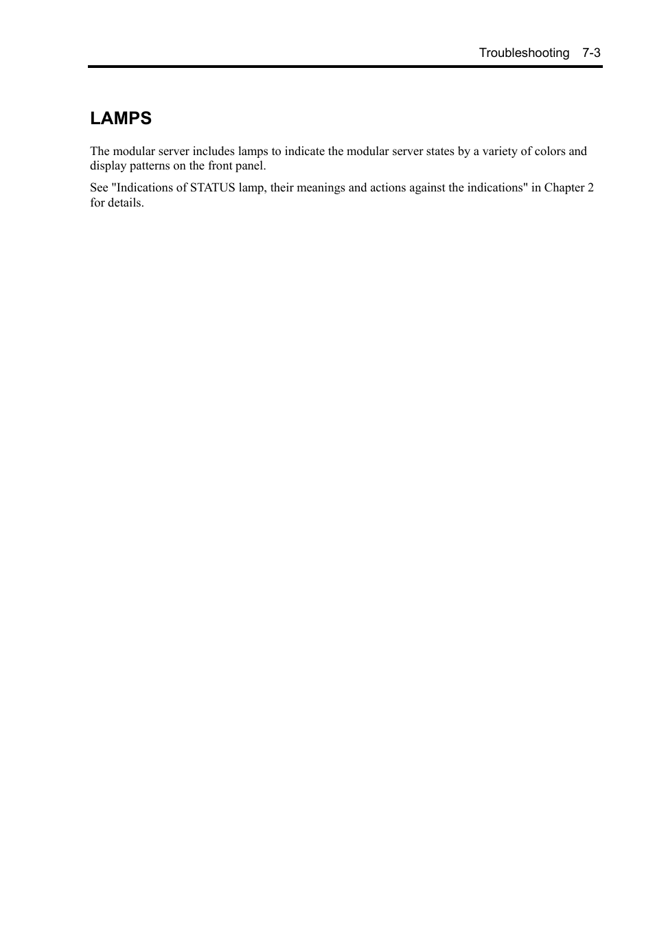 Lamps | NEC EXPRESS5800/100 SERIES N8100-1635F User Manual | Page 93 / 152
