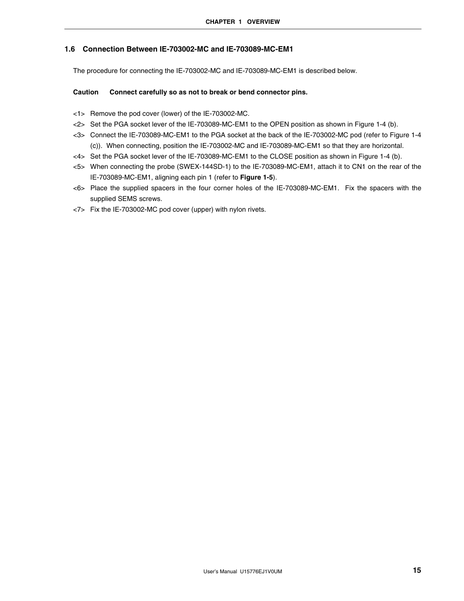 NEC V850/SC1 User Manual | Page 15 / 35