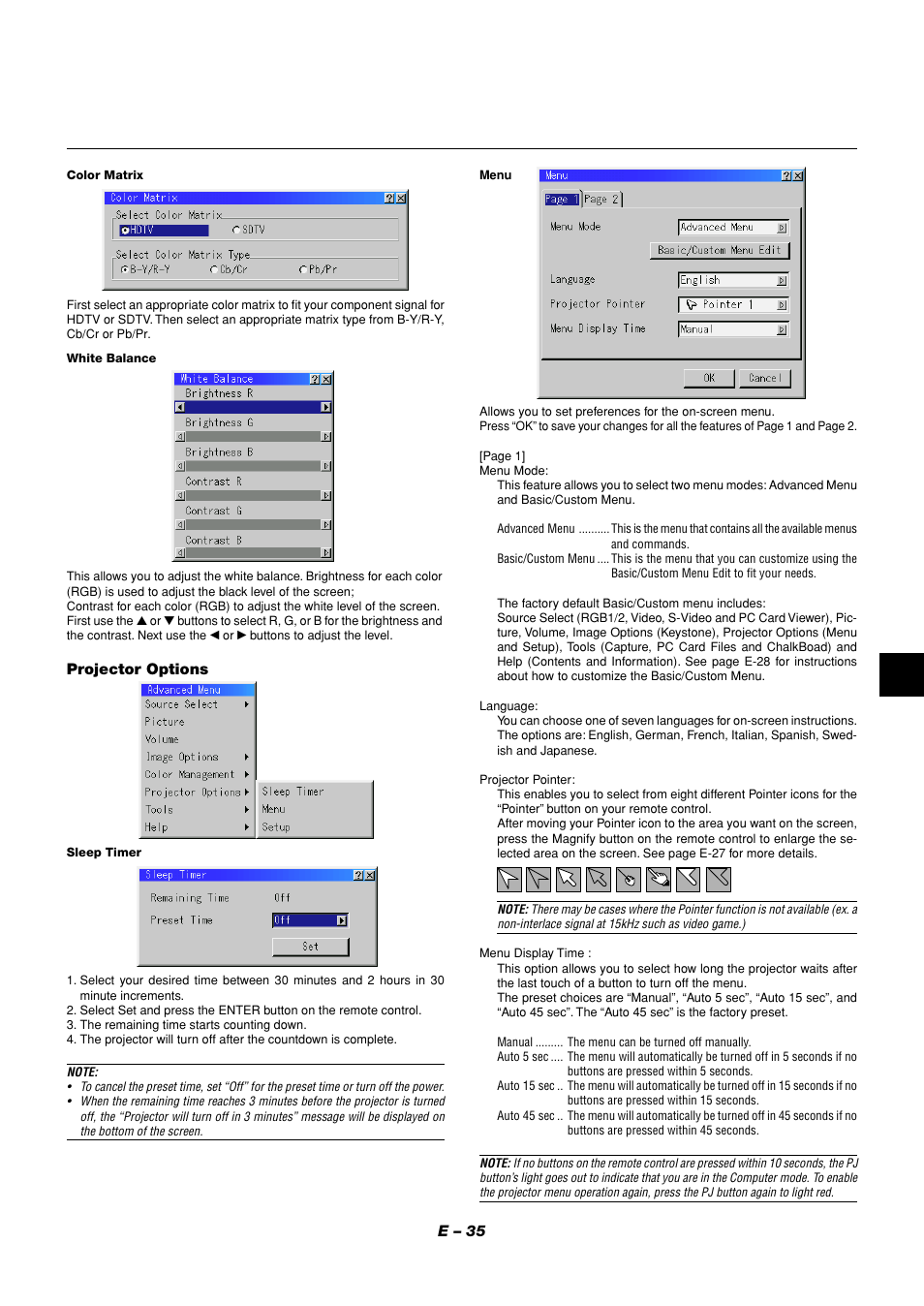 NEC MT1056 User Manual | Page 35 / 55