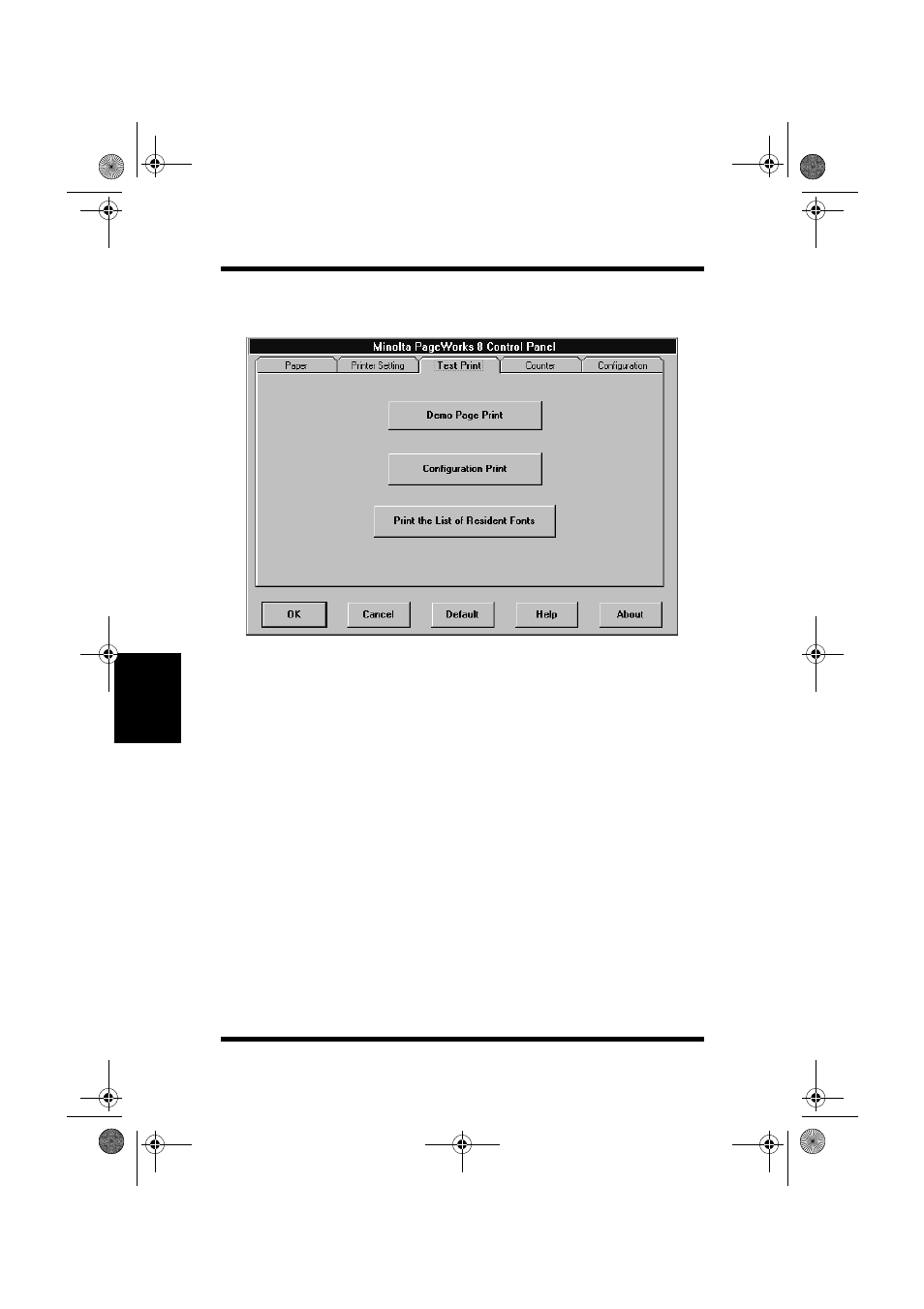 Test print, Test print -16 | NEC PAGEWORKS 8E User Manual | Page 198 / 255