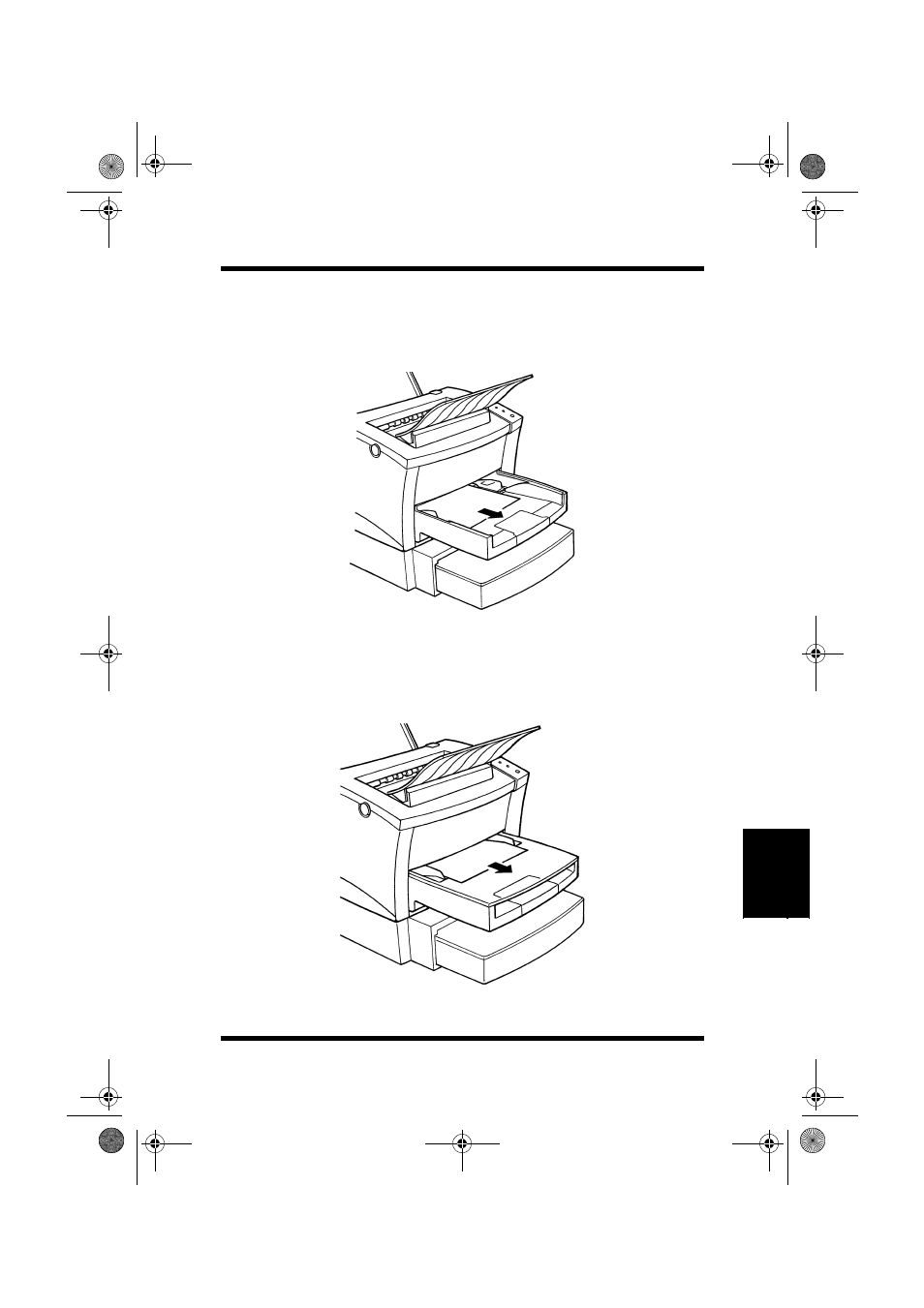 Paper input misfeed (from tray 1), Paper input misfeed (from manual feed tray), Paper input misfeed (from tray 1) -5 | Paper input misfeed, From manual feed tray) -5 | NEC PAGEWORKS 8E User Manual | Page 223 / 255