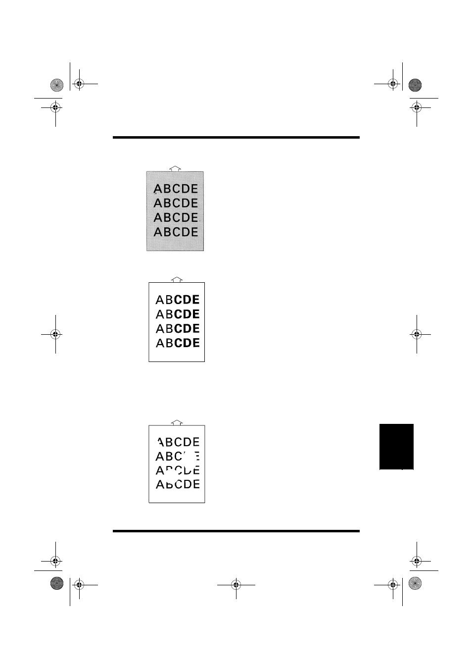 Blurred background, Uneven print density, Irregularities | Blurred background -11, Uneven print density -11, Irregularities -11 | NEC PAGEWORKS 8E User Manual | Page 229 / 255