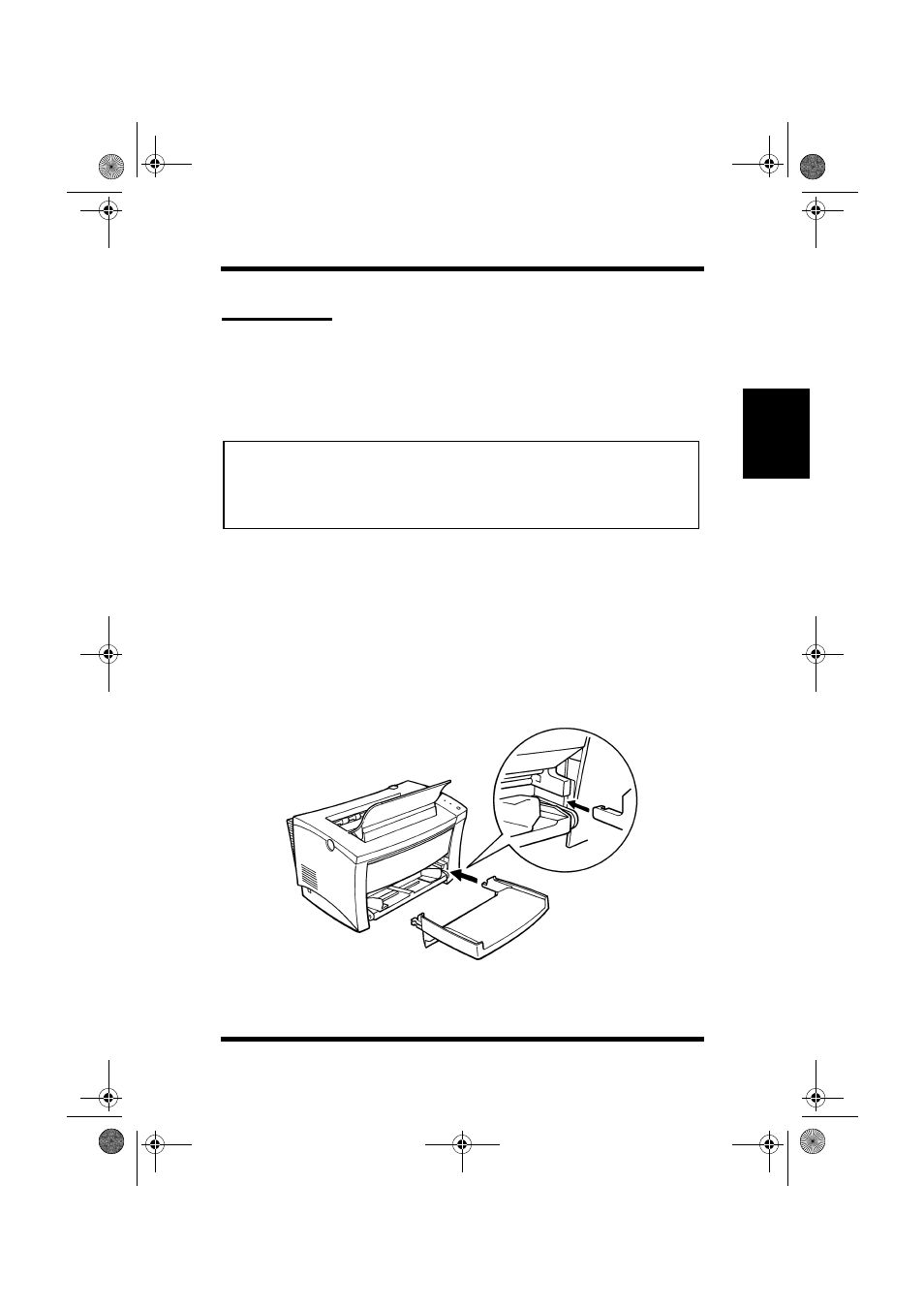 Setting-up, Installing the face-down tray, Installing tray1 | Setting-up -7, Installing the face-down tray -7, Installing tray1 -7 | NEC PAGEWORKS 8E User Manual | Page 37 / 255