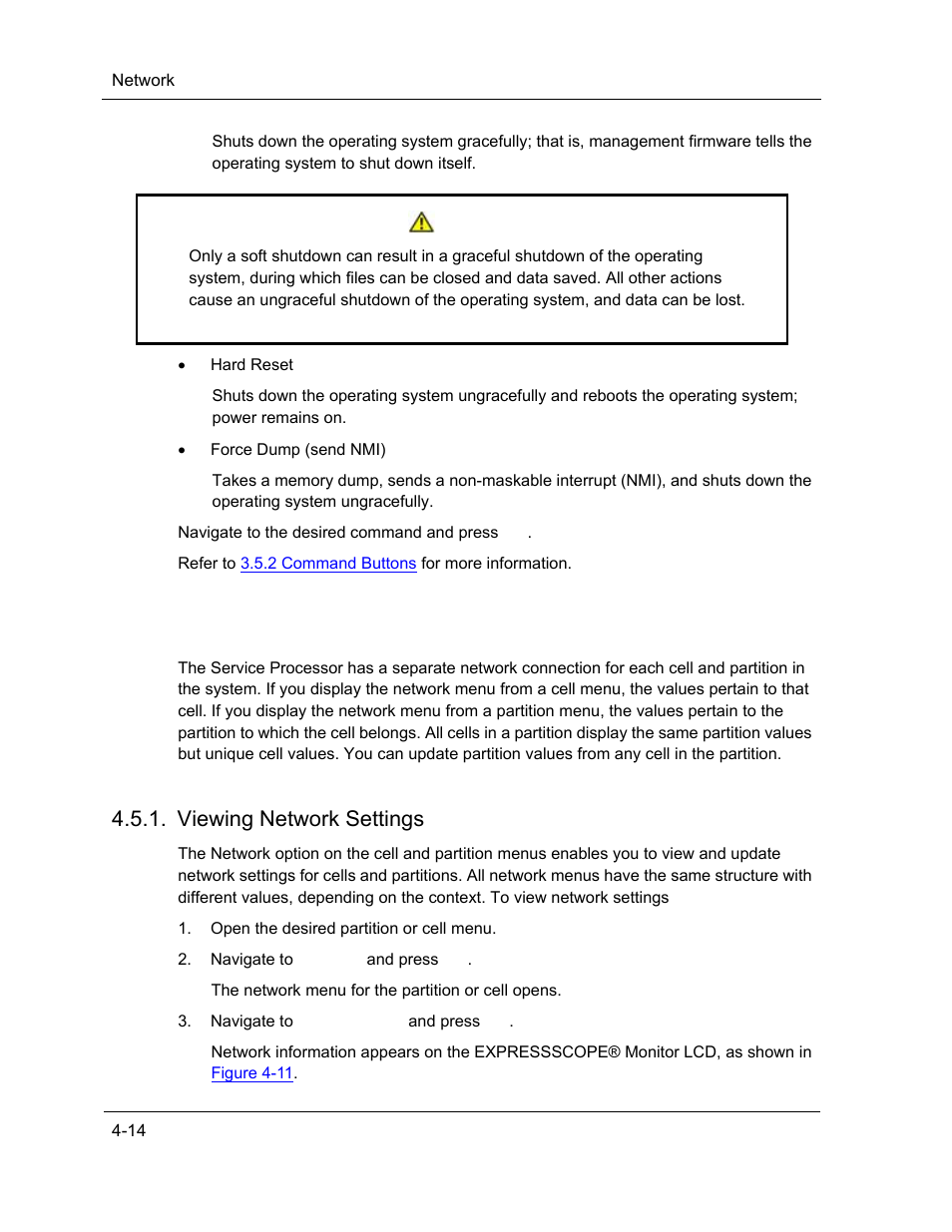 Network, Caution, Viewing network settings | NEC ExpressA1160 User Manual | Page 100 / 252
