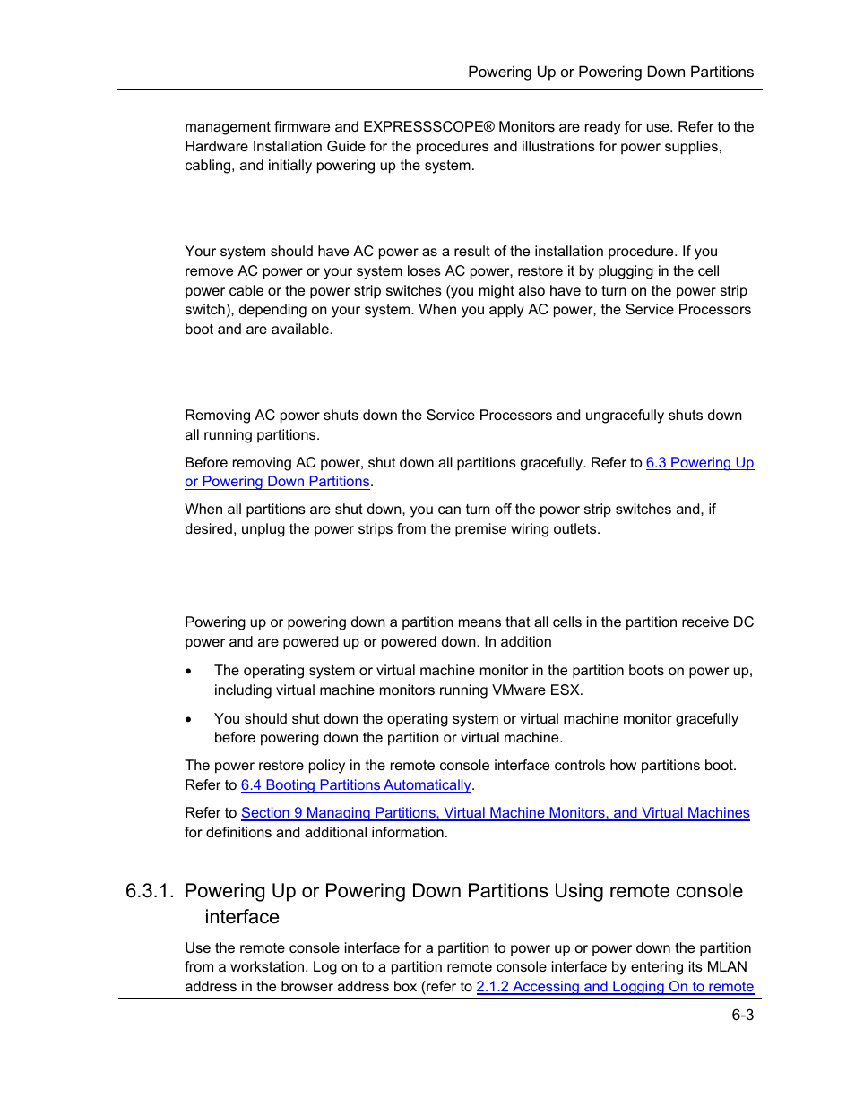 Powering up or powering down partitions | NEC ExpressA1160 User Manual | Page 129 / 252