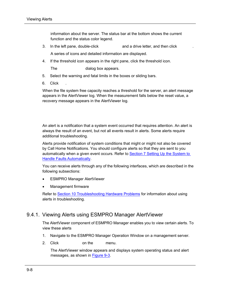 Viewing alerts, Viewing alerts using esmpro manager alertviewer | NEC ExpressA1160 User Manual | Page 170 / 252