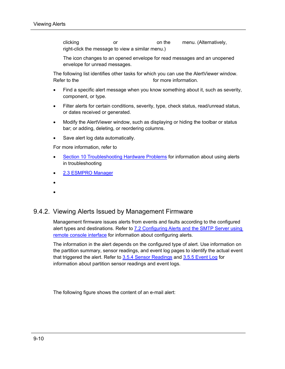 Viewing alerts issued by management firmware | NEC ExpressA1160 User Manual | Page 172 / 252