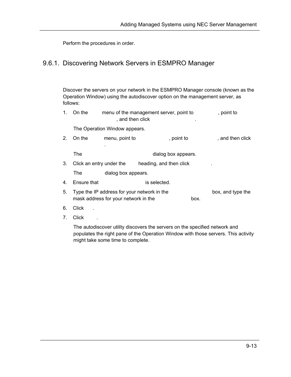 Discovering network servers in esmpro manager | NEC ExpressA1160 User Manual | Page 175 / 252