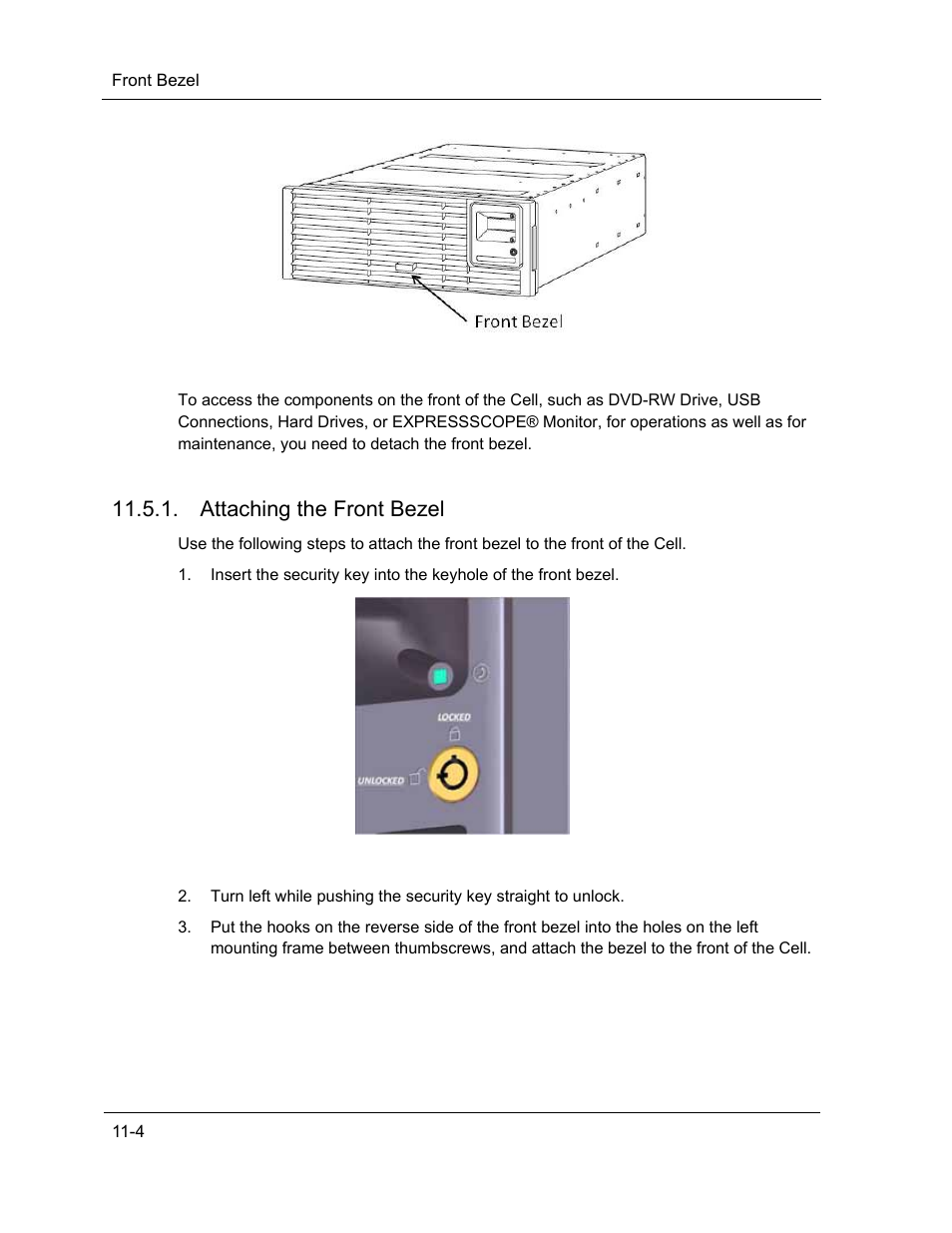 Attaching the front bezel | NEC ExpressA1160 User Manual | Page 200 / 252