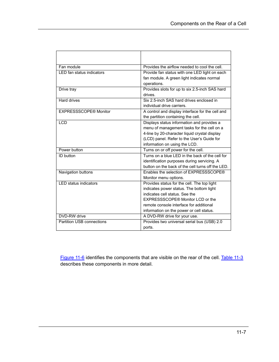 Components on the rear of a cell | NEC ExpressA1160 User Manual | Page 203 / 252