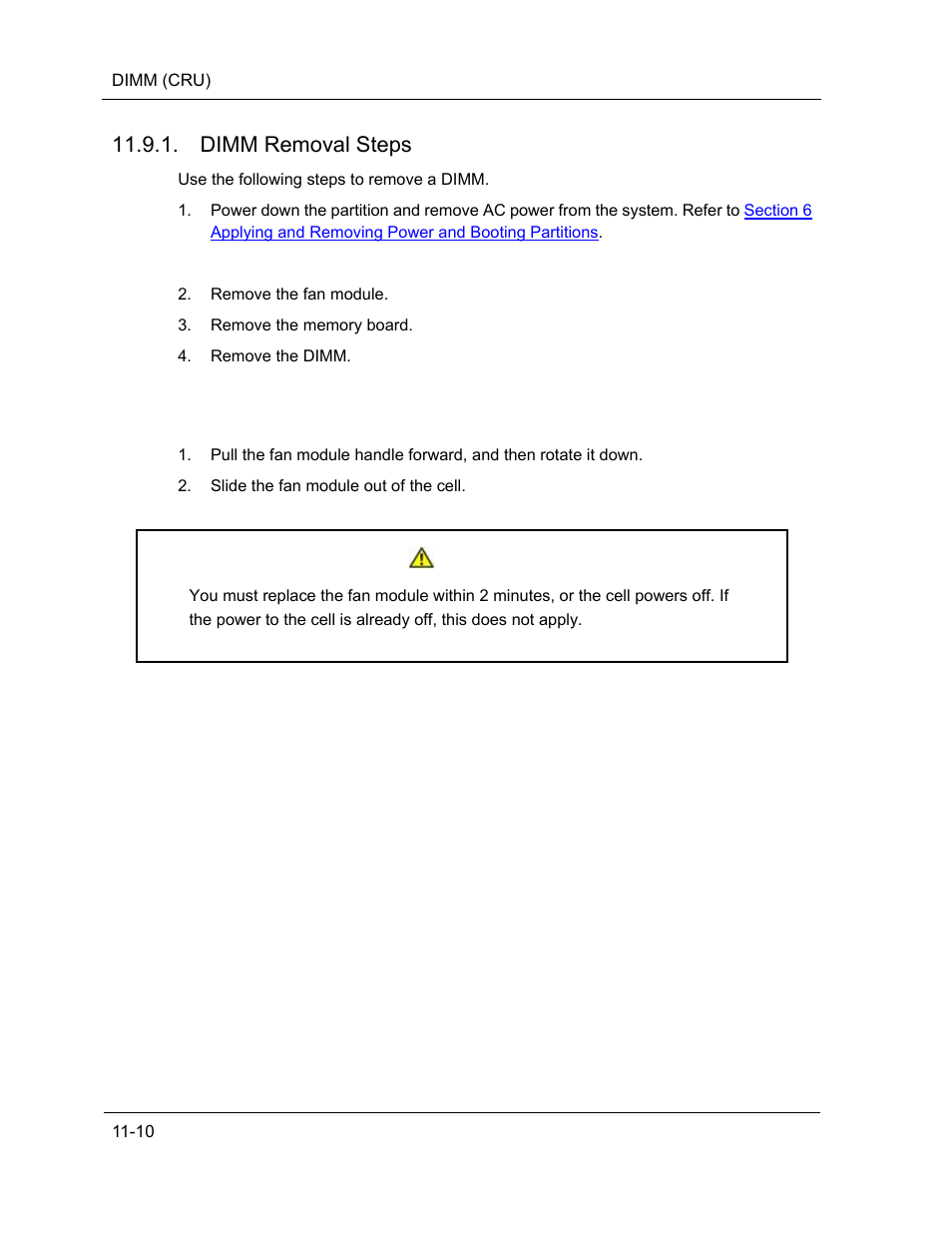 Dimm removal steps, Caution | NEC ExpressA1160 User Manual | Page 206 / 252