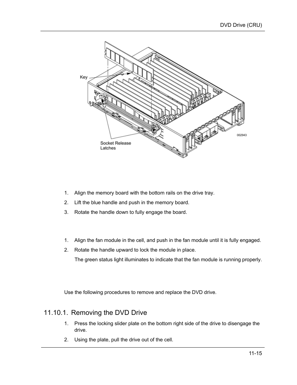 Dvd drive (cru), Removing the dvd drive | NEC ExpressA1160 User Manual | Page 211 / 252