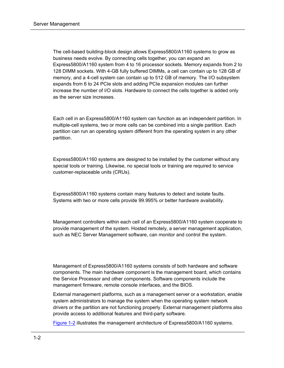 Server management | NEC ExpressA1160 User Manual | Page 24 / 252