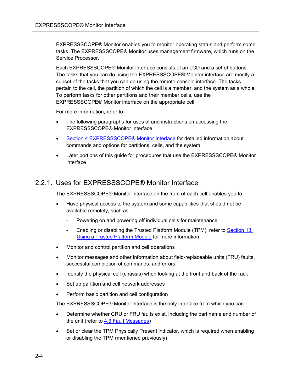 Uses for expressscope® monitor interface | NEC ExpressA1160 User Manual | Page 36 / 252