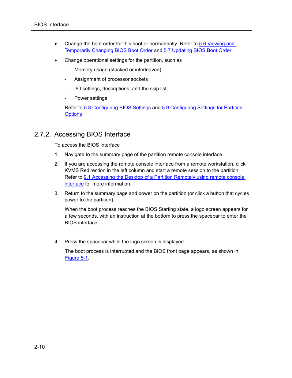 Accessing bios interface | NEC ExpressA1160 User Manual | Page 42 / 252